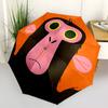 1pc Monkey Face Automatic Folding Umbrella - Compact Travel Umbrella with Auto Open/Close 8-Rib Heavy-Duty Shaft for Women/Men -l011