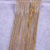 VC SS6-SS16 Crystal Cup Strass Rhinestones Roll Closure Sew Trimming Chain Elegant Decorative AB Chains for Clothing