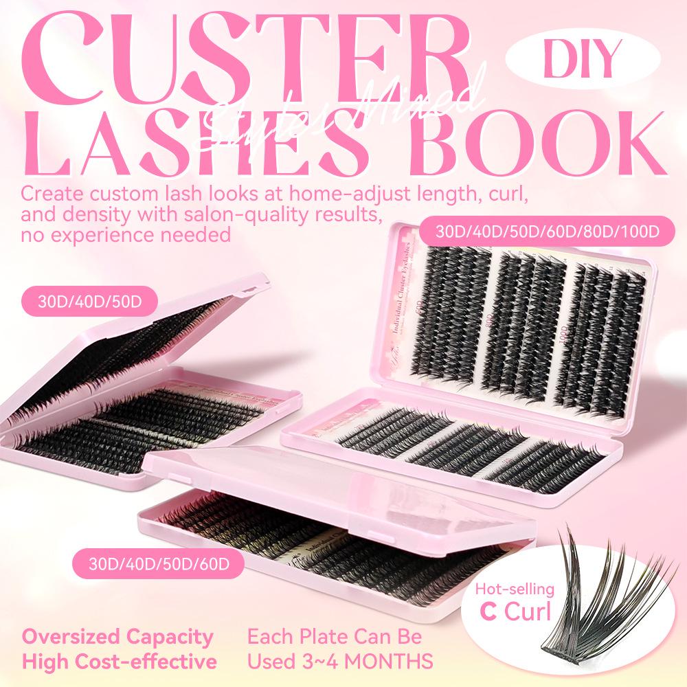 30D40D Dense European American Single Cluster Eyelash Glue Style 60D80D Large Capacity