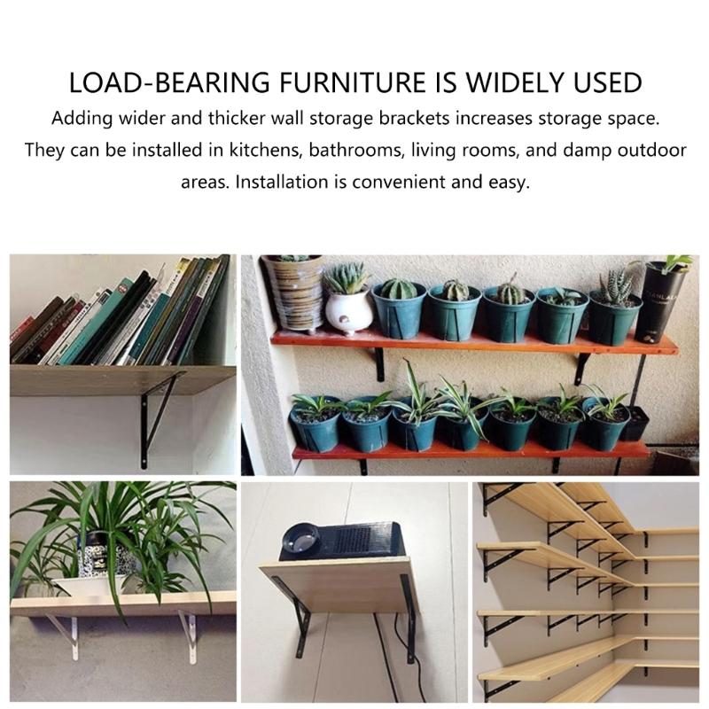 Industrial Strengths Steel Wall Brackets Black Coated Shelf For Heavy Items Secure Mounting Space and Residential Areas