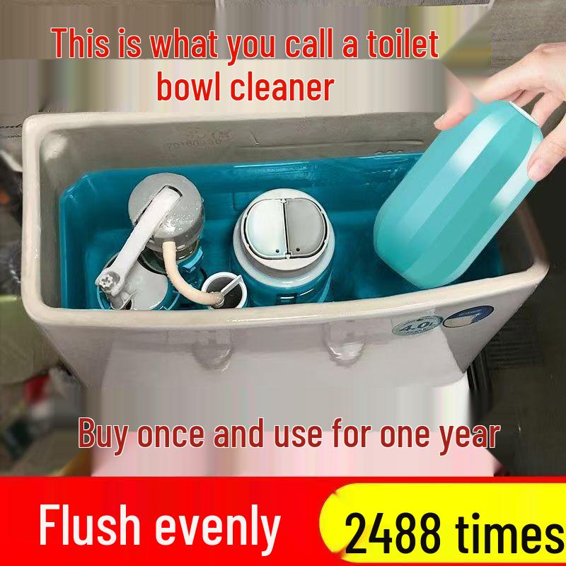 AHJ Blue Bubble Toilet Cleaner & Deodorizer - Removes Odor & Stains