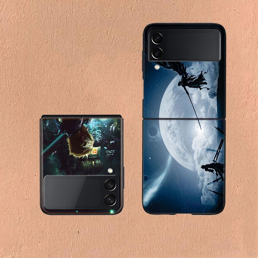 Final Fantasy VII For Samsung Galaxy Z Flip 5 4 3 Case Shockproof Hard Cover Phone Z Flip 6 7 5G Z Flip 5 4 5G TPU PC Hard Coq