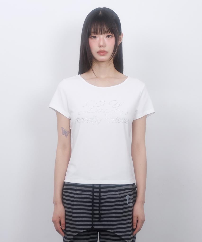 LMR Hot Fix Cutout Short Sleeve T-Shirt White