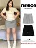 2026 Women's High Waist Gray Bodycon Sports Skirt - Spring/Summer A-line Slimming Casual