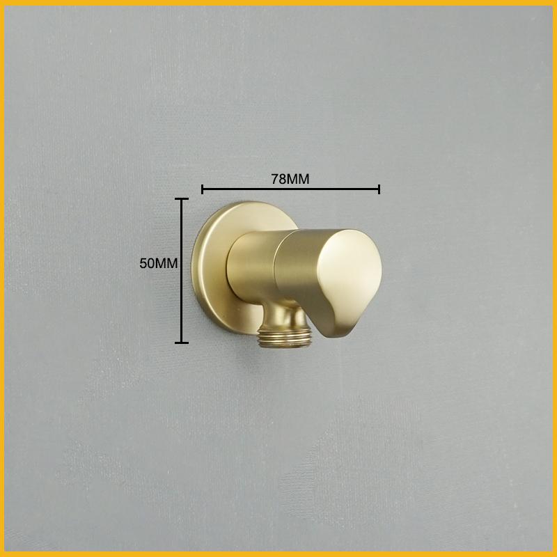 Brass Black Angle Valve Wall-Mounted Single And Double Outlet Valve External Thread G1/2 Stop Valve Bathroom Kitchen Accessories