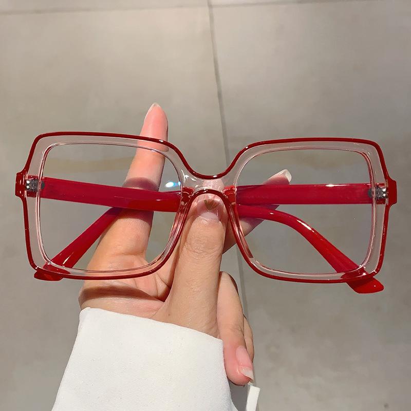 New Retro Square Eyeglasses Frame Women Personality Spectacles Frames Anti Blue Light Computer Eyewear Men Fashion Goggles