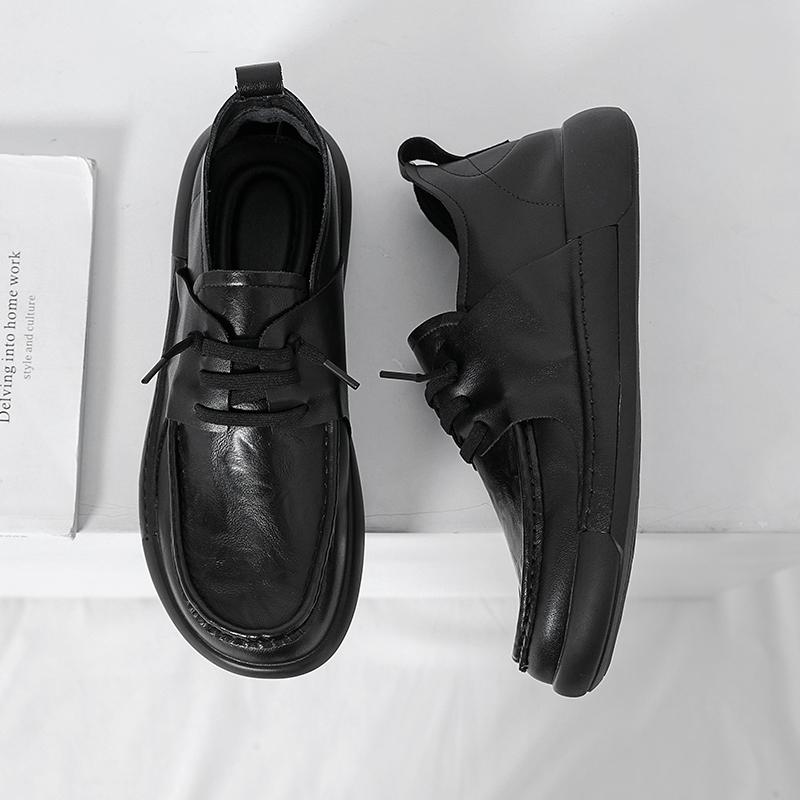 Fashion Leather Casual Shoes Men Loafers Luxury Design Slip On Male Dress Shoes Leisure Style Big Size Good Wear-resistant Sole