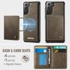 For Samsung Galaxy S21 5G/Galaxy S21 4G Magnetic Case CASEME ME80 Series Leather PC TPU Phone Cover with Detachable Wallet