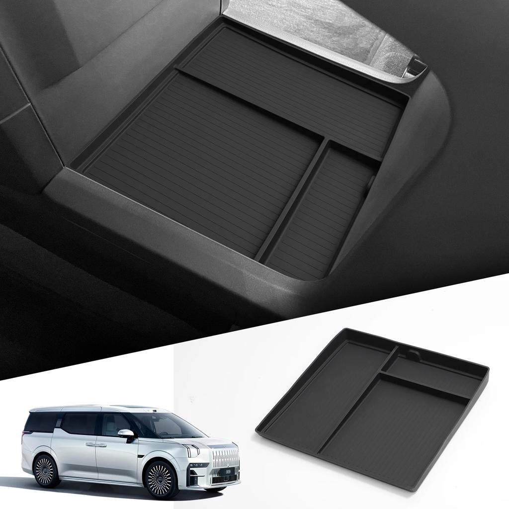 Center Console Lower Storage Box Tray Organizer Silicone Insert for ZEEKR 009 2025 2025 Interior Tidying Accessories Black