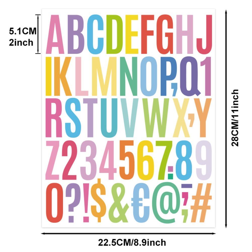 1pcs New Self Adhesive Letter Stickers Waterproof 2 Inch Mailbox Numbers Vinyl Stickers Alphabet Decals Car Laptop Scrapbook