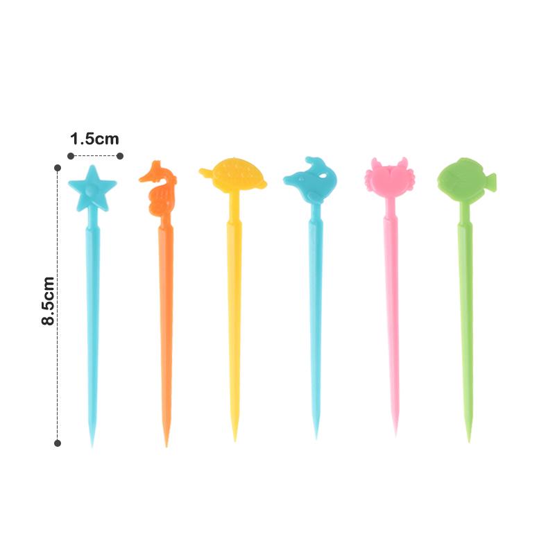 20Pcs/Set Cute Animal Food Toothpicks Cartoon Toothpicks Bento Fruit Forks