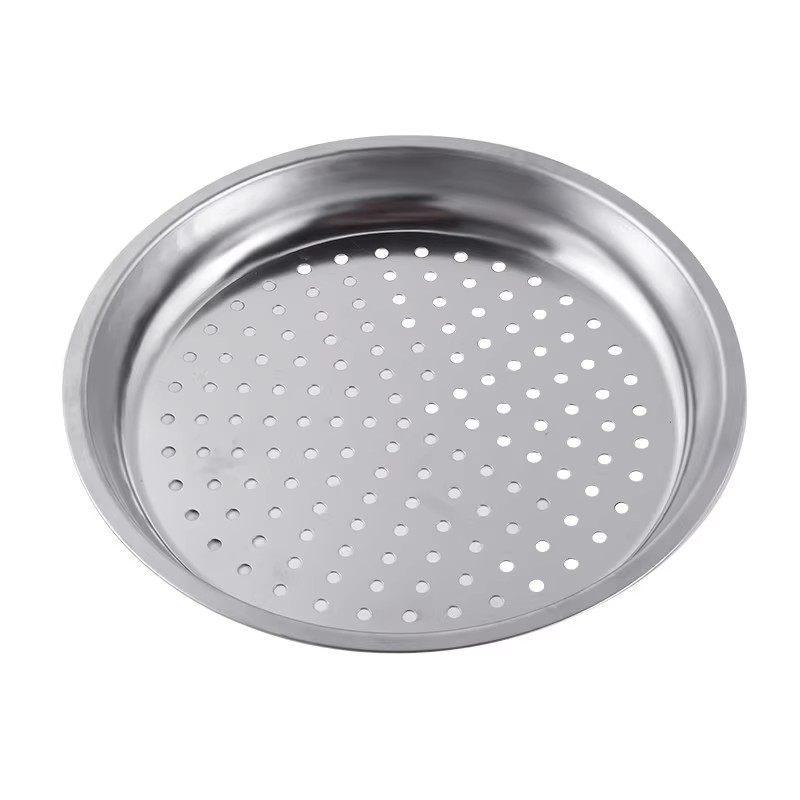 Thick Stainless Steel Wok with Steamer Basket & Rack 28cm Steamer Plate