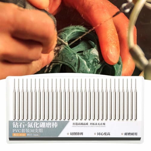 Diamond Drill Bit Set, 30 Bits, 3mm Shank, 1mm Shank, Polishing Bit, Grinding Bit