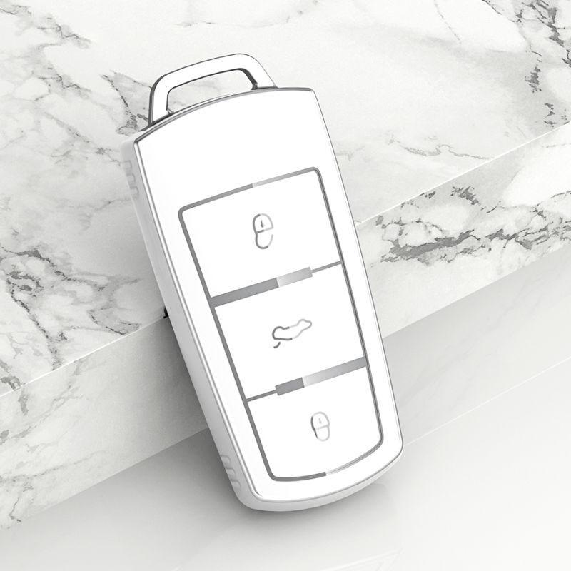 Soft Tpu Car Remote Key Case Cover Shell Fob For Volkswagen Vw Cc Passat B6 B7 Passat 3C Cc Car Key Protection Cover Accessories