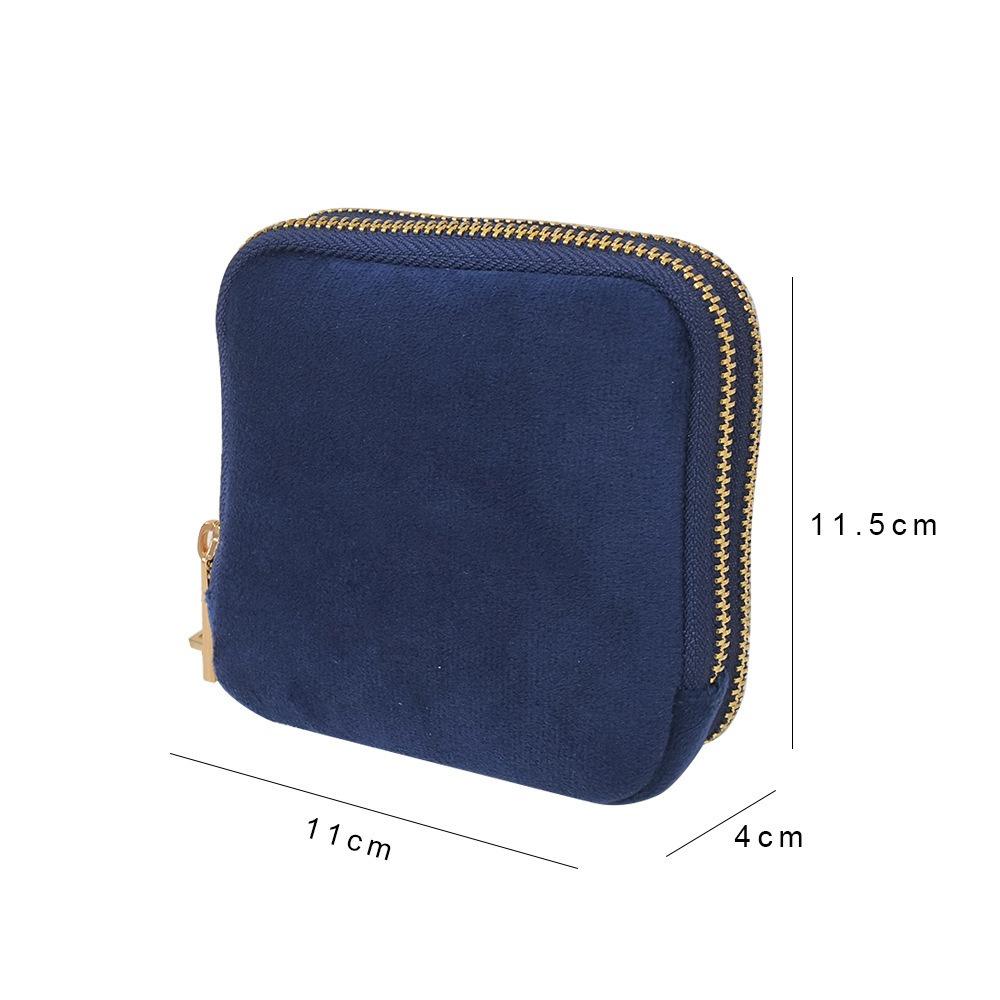Soft Velvet Jewelry Pouch for Travel Double Layer Jewelry Case for Rings, Bracelets, & Bangles