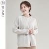 JIUMU Women's V-Neck Wool Cardigan Sweater