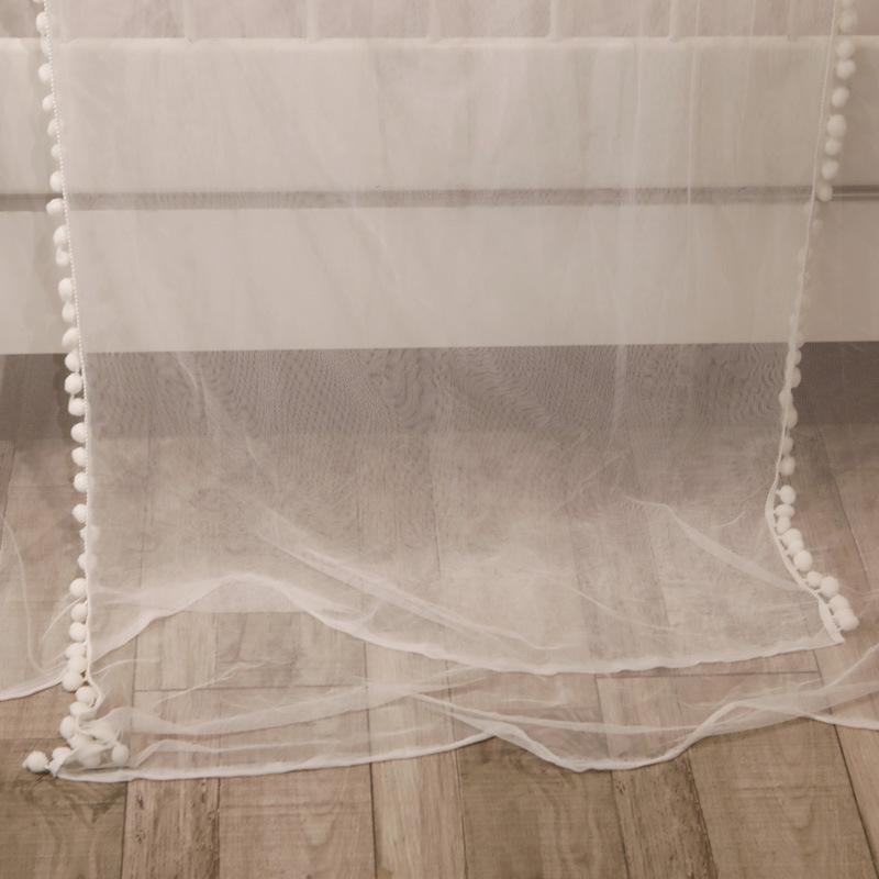 Removable and Washable Ceiling Semi-round Mosquito Net Beautiful Color Tassel Children's Princess Bed