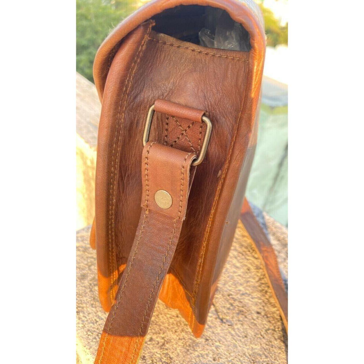 Винтажная большая женская сумка-хобо ручной работы — фото 7