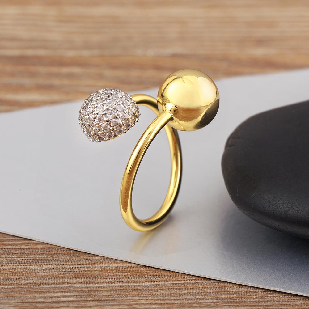 

Nidin High Quality Creative Shiny Zircon Charm Open Rings Adjustable 4 Styles For Women Men Hip-Hop Style Finger Jewelry Gifts