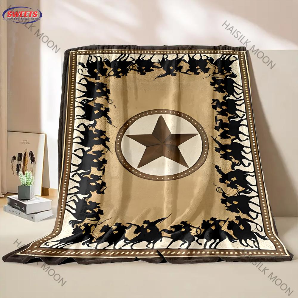 1PC Vintage Pentagram Print Blanket,Gifts for Son Teen Husband,Soft Flannel Family Blanket Bedroom Sofa Bed Shawl Blanket,Gift