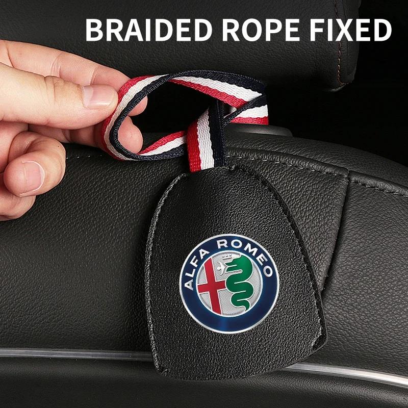 Car Stickers For Alfa Romeo Car Headrest Back Seat Hook Car Seat Hanger Organizer For Alfa Romeo 159 Giulietta Giulia Mito Stelv