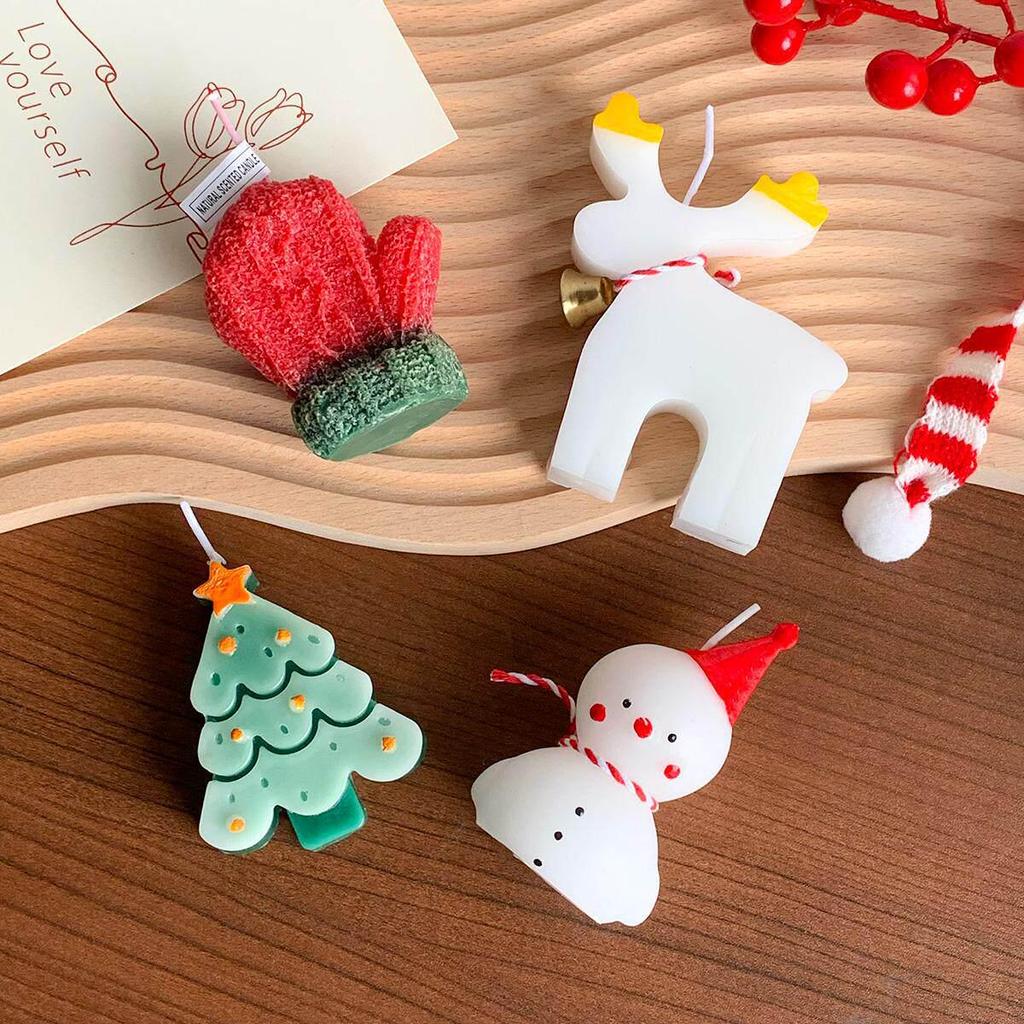 Creative Christmas Snowman Candle Ornament - Cute Gift and Holiday Atmosphere Decor for Girls