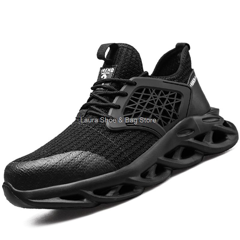 Fashion Lightweight Safety Shoes Men Work Safety Boots Anti-smash Anti-stab Work Sneakers Breathable Steel Toe Shoes for Man Industrial