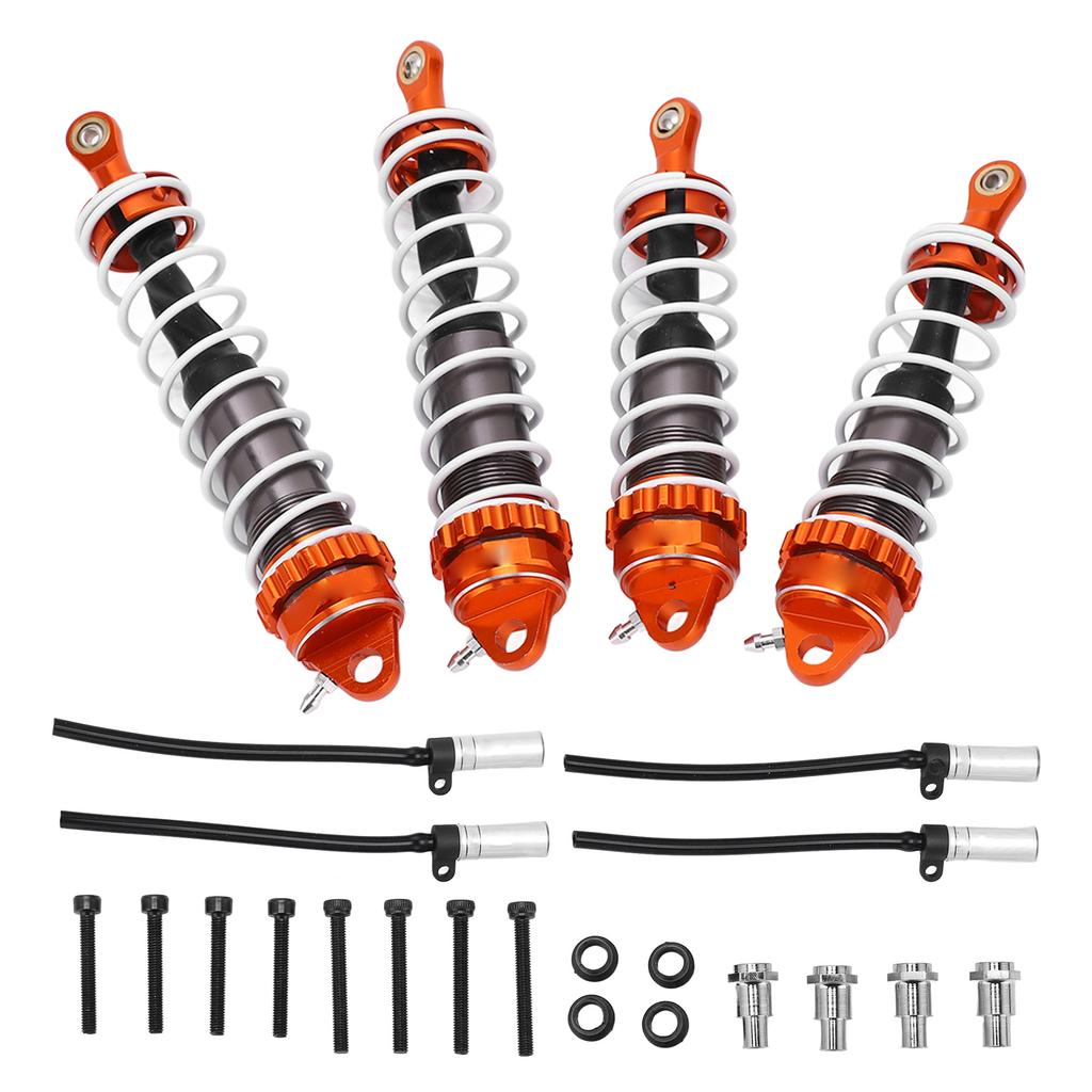 RC Shocks Replacement Damper Springs Shock Absorber Aluminum Alloy for ZD Racing 17 DBX07(Orange