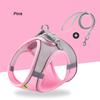 Adjustable Soft Mesh Pet Harness With Leash Escape-Proof Reflective Dog Walking Vest For Small And Medium Cats Puppies