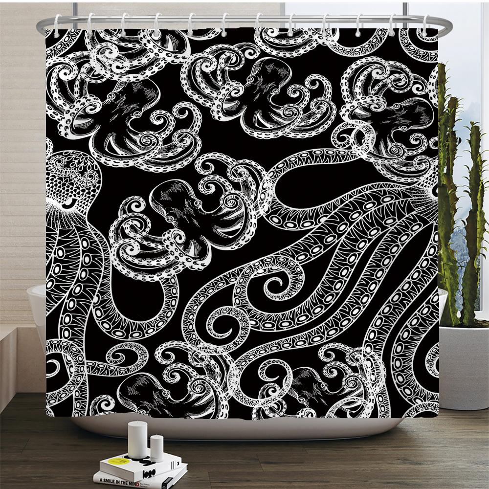 Creative Shower Curtains Printed Ocean Turtle Waterproof Bathroom Curtain Home Decor Polyester Bath Shower Curtain With Hooks