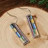 Bohemian Enamel Earrings - Elegant Rectangular Design, an Exquisite Women's Gift.