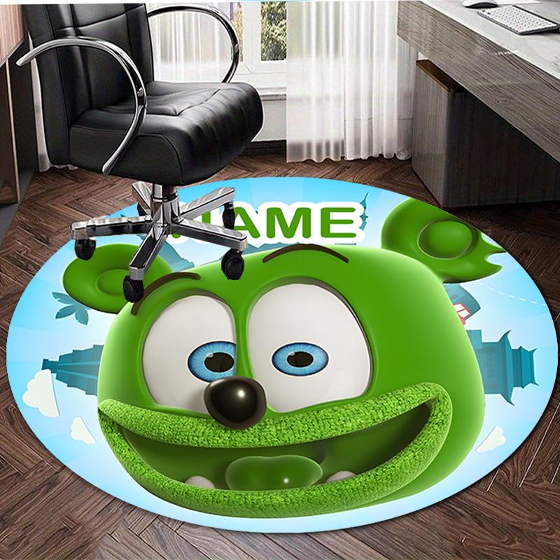 Personalized Gummibar friends Round Chair Office Rug - Perfect for Mat, Office Chair & More - Ideal Gift for Birthdays and Holidays