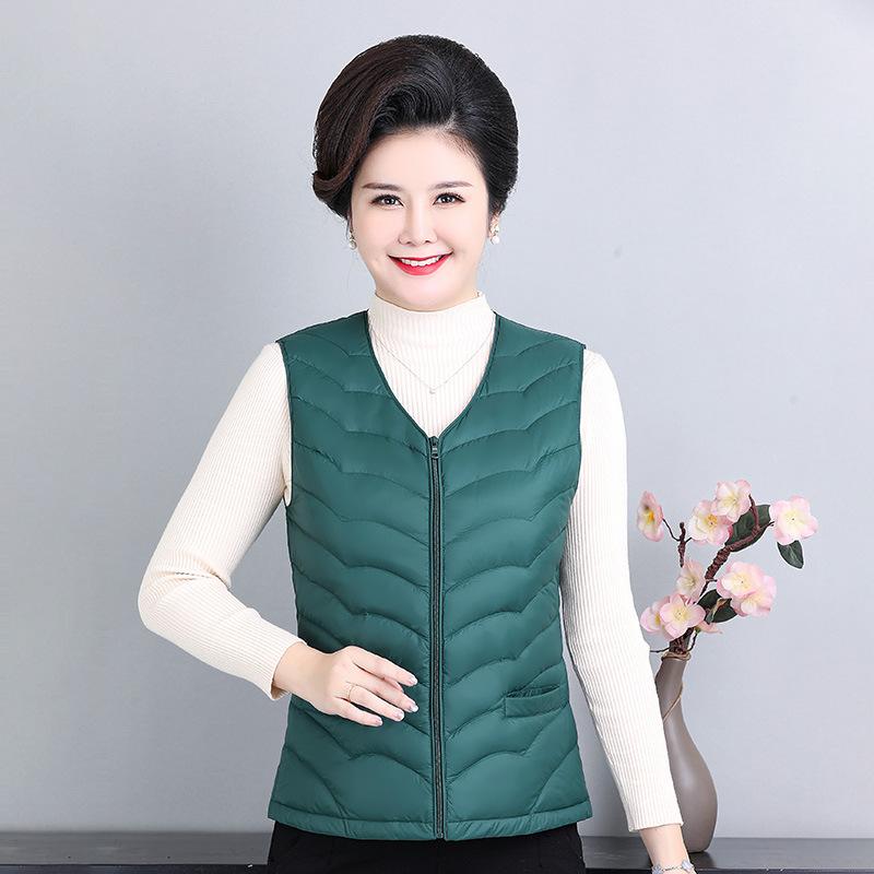 

Winter Middle-aged and Elderly Women s Clothing Down Vest Liner Large Size Vest Light and Thin Mother Clothing 6XL