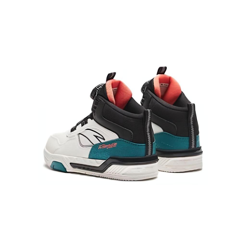 Anta Comfortable Versatile Shock Absorbing High Top Kids Skate Shoes Kids Skate Shoes White Green A312349909-2