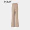 PORTS Women's Walnut Brown Straight-Leg Casual Pants