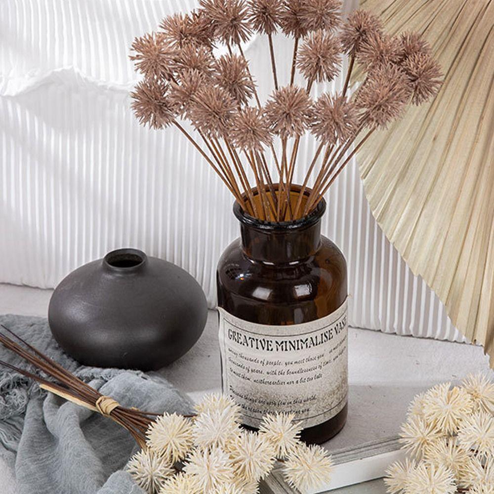 12pcs Handmade Artificial Prickly Ball Realistic Fake Plants  Vase Decor