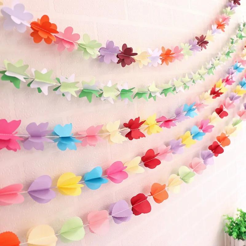 Gradient Butterfly Paper Garlands 2.8M Hanging Banner for Wedding, Birthday Party Baby Shower & Kids Room Decorations