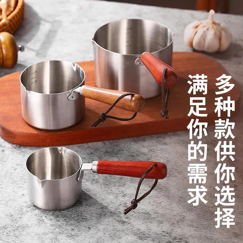 Wielofunkcyjny Mały Garnek Specjalny ze Stali Nierdzewnej do Gorącego Oleju Mini Garnek Przelewowy Domowy Mini Garnek Pomocniczy do Jedzenia Odporny na Rozpryski Oleju