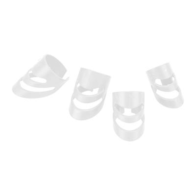 4 Stück Gitarren-Fingerpick Fingerspitzenschutz Instrument Zubehör Set Kit für Bass BanjoWeiß