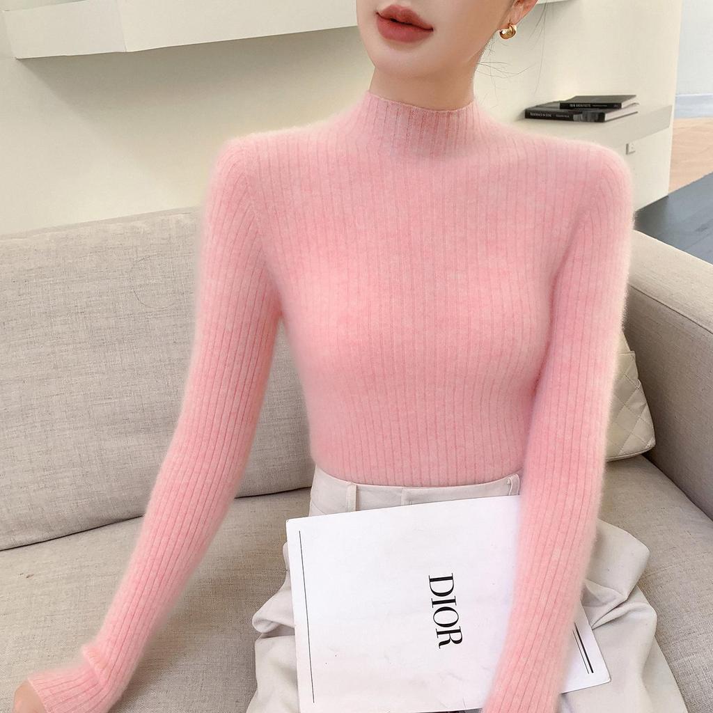 2025 Women's Cashmere Half-High Collar Slimming Sweater