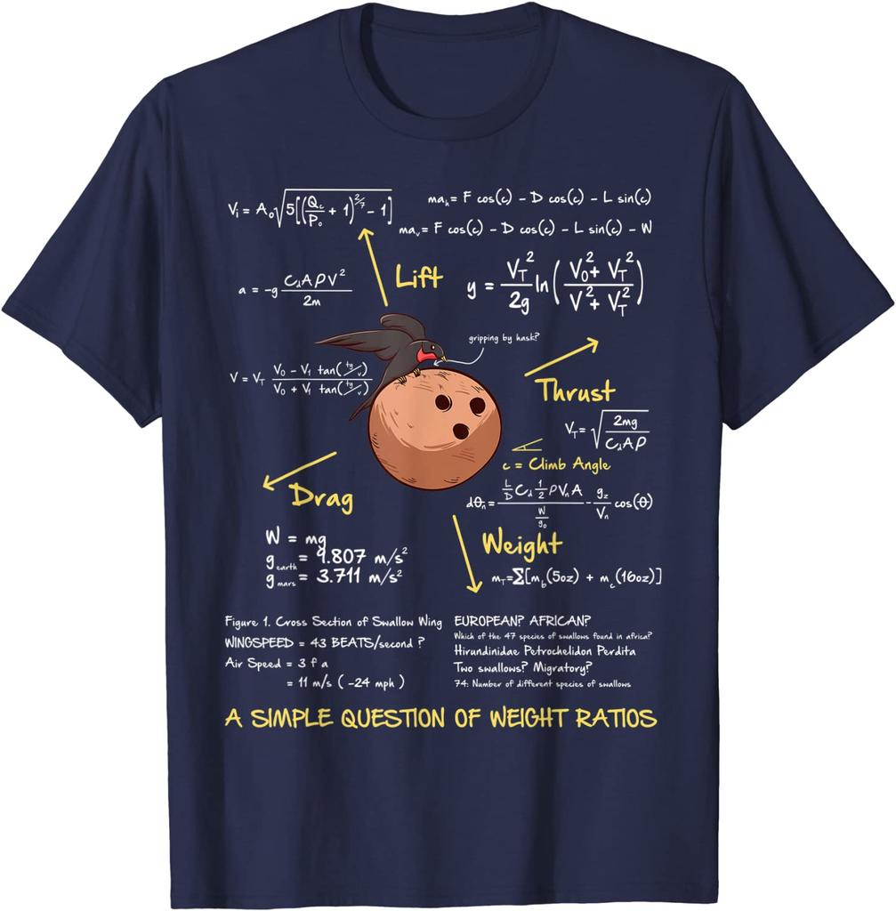 A Simple Question Of Weight Ratios Funny Math T-Shirt Cotton Tops Tees Casual Plain Custom T Shirt