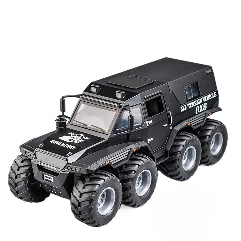 1/24 Russia Conqueror Shaman 8*8 Tyre Alloy Armored Car Model Diecast Metal Toy Police Off-road Vehicles Car Model Children Gift