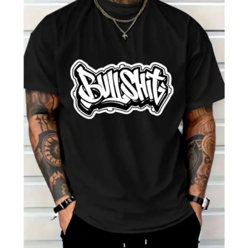 Herren Anime Print T-Shirt - Anime Charakter Print Rundhals Kurzarm Shirt, Maschinenwaschbar, Geeignet für Anime Kleidung und Party Outfits
