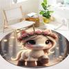 Cute pets Round Area Rug,Carpet Rug for Living Room Bedroom Sofa Playroom Decor,Non-slip Floor Mat