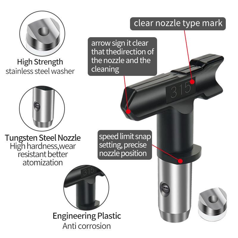 Cross-Border Airless High-Pressure Spray Gun Nozzle & Holder for Latex Paint