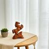 Wood Horse Statues Positive Energy Good Luck Showpiece Collectible Figurines Animal Sculptures for Home Office Decors