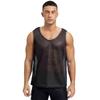 Gilet d'entraînement en maille ajourée pour homme Sport d'équipe Col rond Sans manches Débardeur Musculation Clubwear Tenue de plage