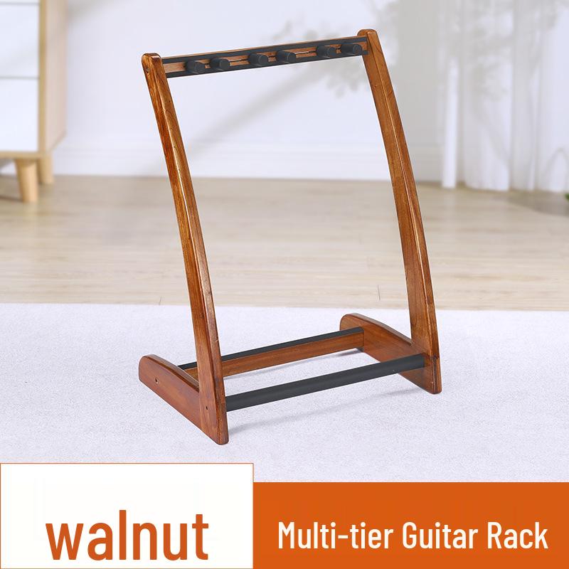 Solid Wood Multi-Guitar Display Stand with 5-Head and 3-Head Options