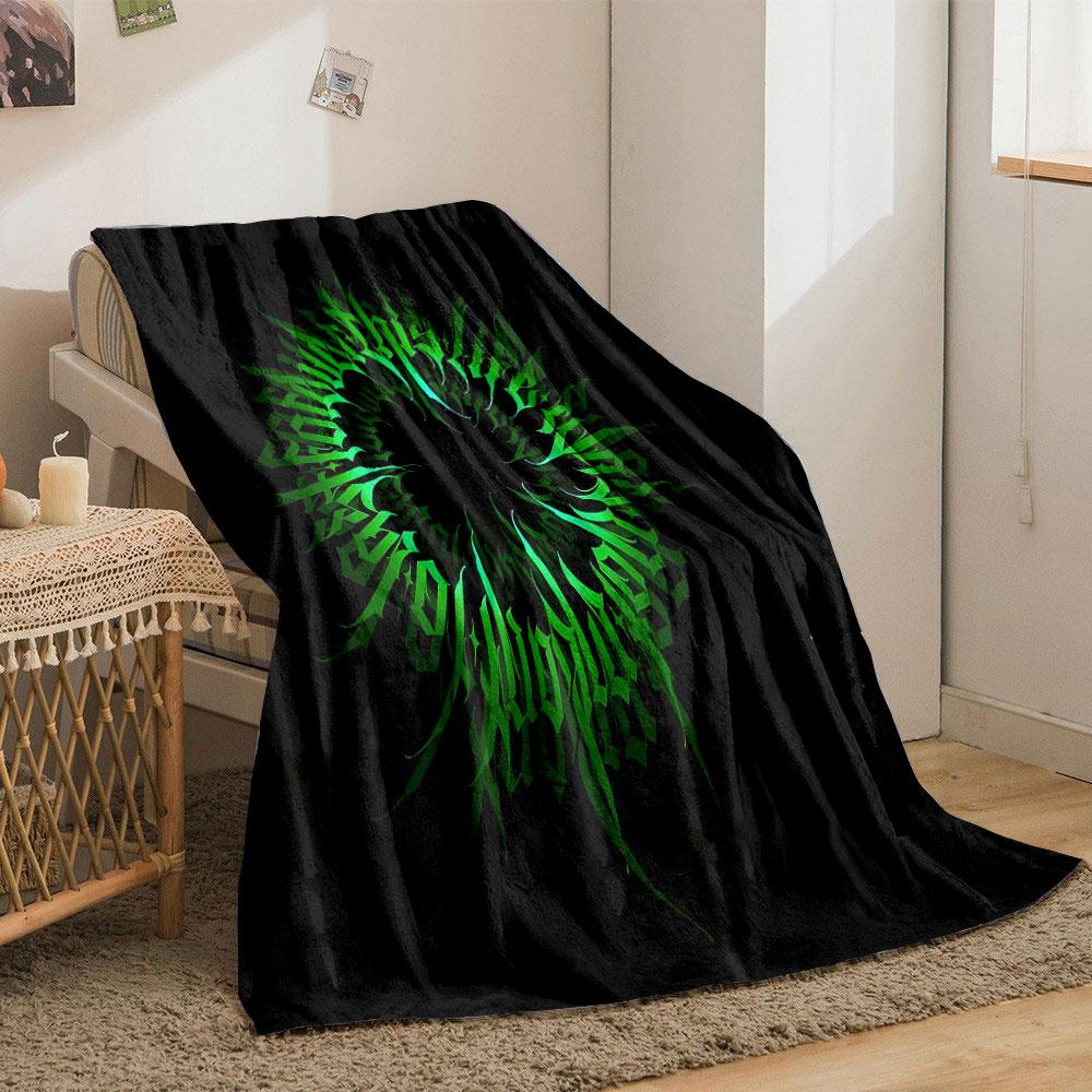 Green Gothic Spiral Design print blanket soft and cozy perfect for the living room bed sofa or a nap,gift