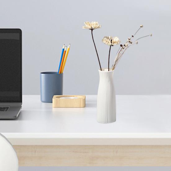 Blumenvase Hohe Haltbarkeit Geometrisches Design Glatte Kante Anti-Rutsch-Boden Bruchsicher Umweltfreundlich Blumenbehälter Tischvase Dekoration Haushaltswaren
